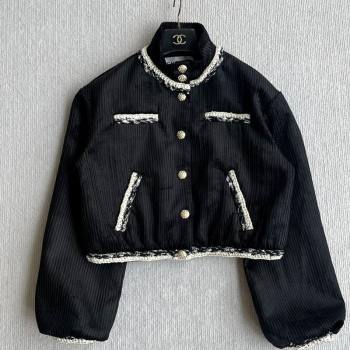 Chanel Tweed Short Jacket Black 2025 CH110606 (QI-251106006)