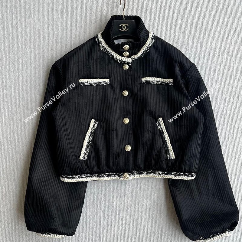 Chanel Tweed Short Jacket Black 2025 CH110606 (QI-251106006)