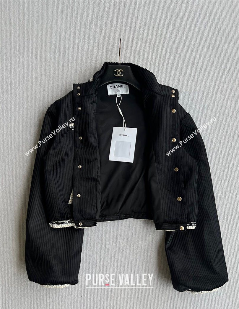 Chanel Tweed Short Jacket Black 2025 CH110606 (QI-251106006)