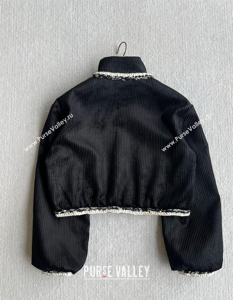 Chanel Tweed Short Jacket Black 2025 CH110606 (QI-251106006)