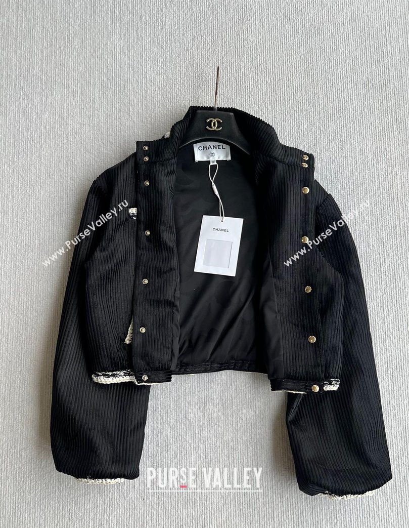 Chanel Tweed Short Jacket Black 2025 CH110606 (QI-251106006)
