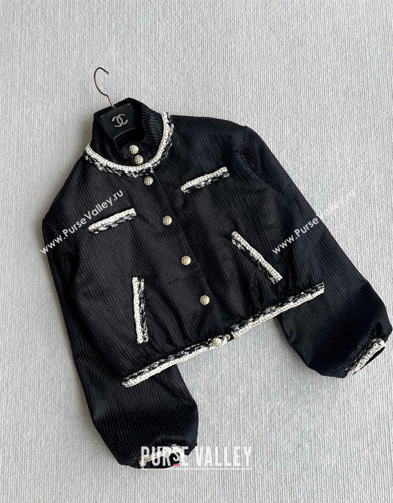 Chanel Tweed Short Jacket Black 2025 CH110606 (QI-251106006)