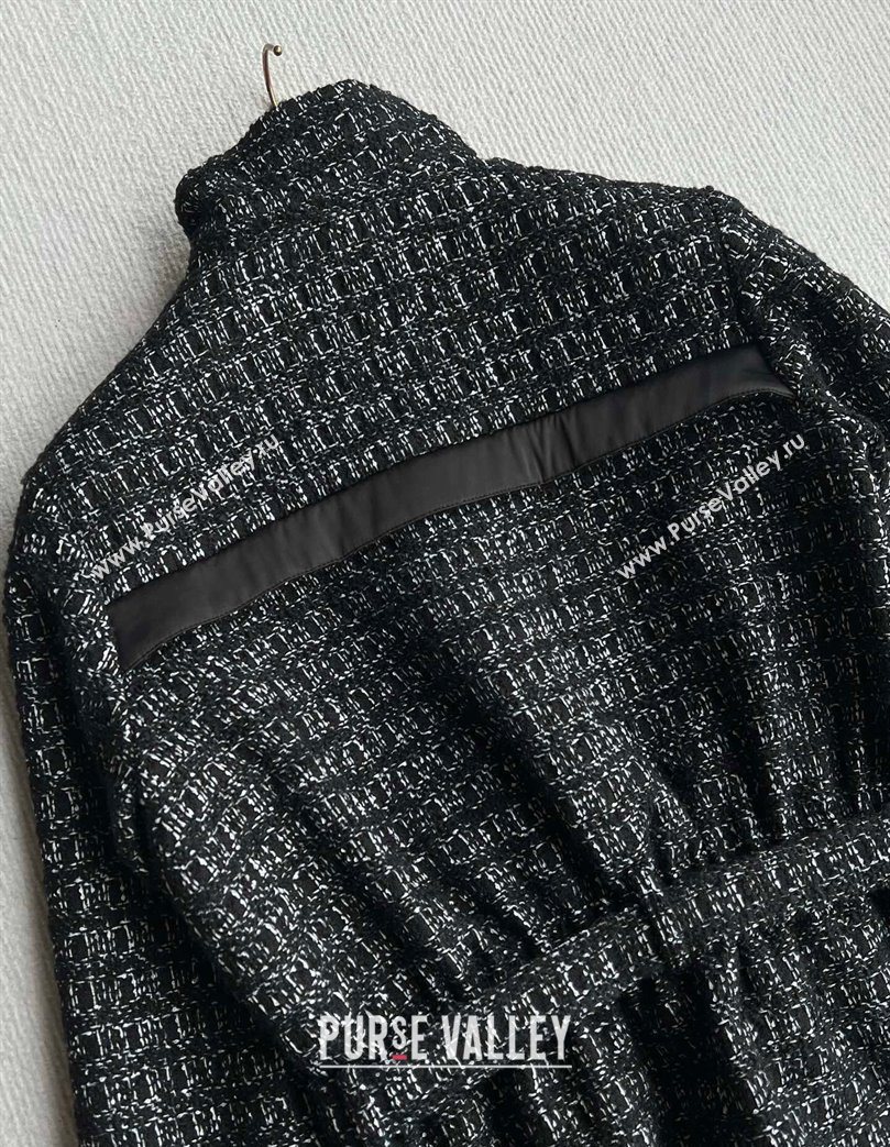 Chanel Cashmere Blend Long Jacket Black 2025 CH110607 (QI-251106007)