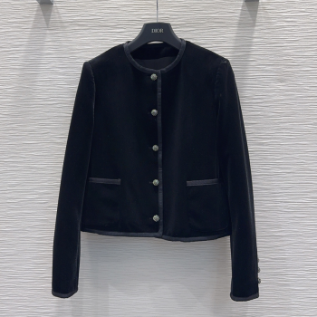 Dior Velvet Jacket Black 2025 DR110608 (QI-251106008)