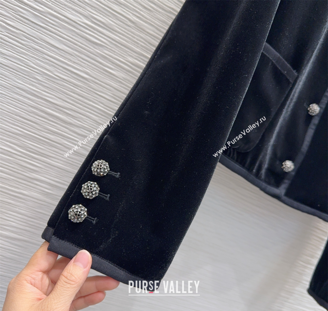 Dior Velvet Jacket Black 2025 DR110608 (QI-251106008)