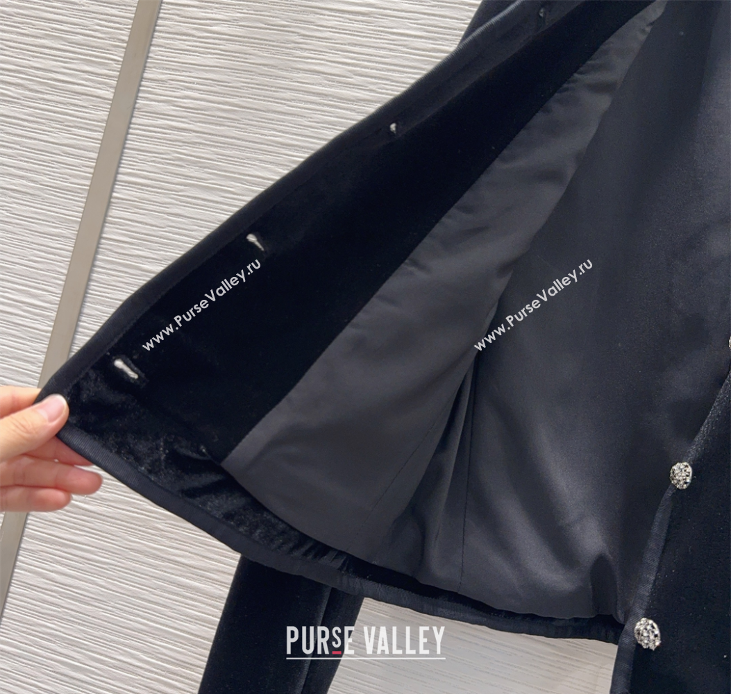 Dior Velvet Jacket Black 2025 DR110608 (QI-251106008)