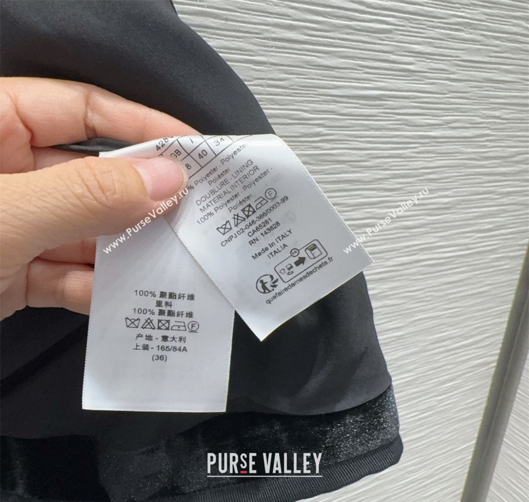 Dior Velvet Jacket Black 2025 DR110608 (QI-251106008)