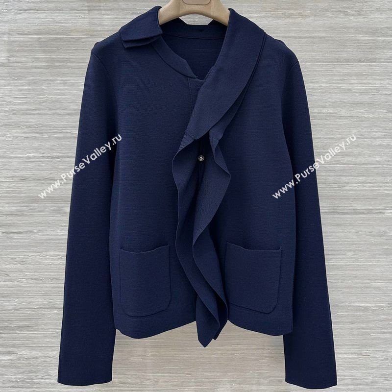 Dior Ruffled Cardigan Royal Blue 2025 DR110679 (QI-251106079)