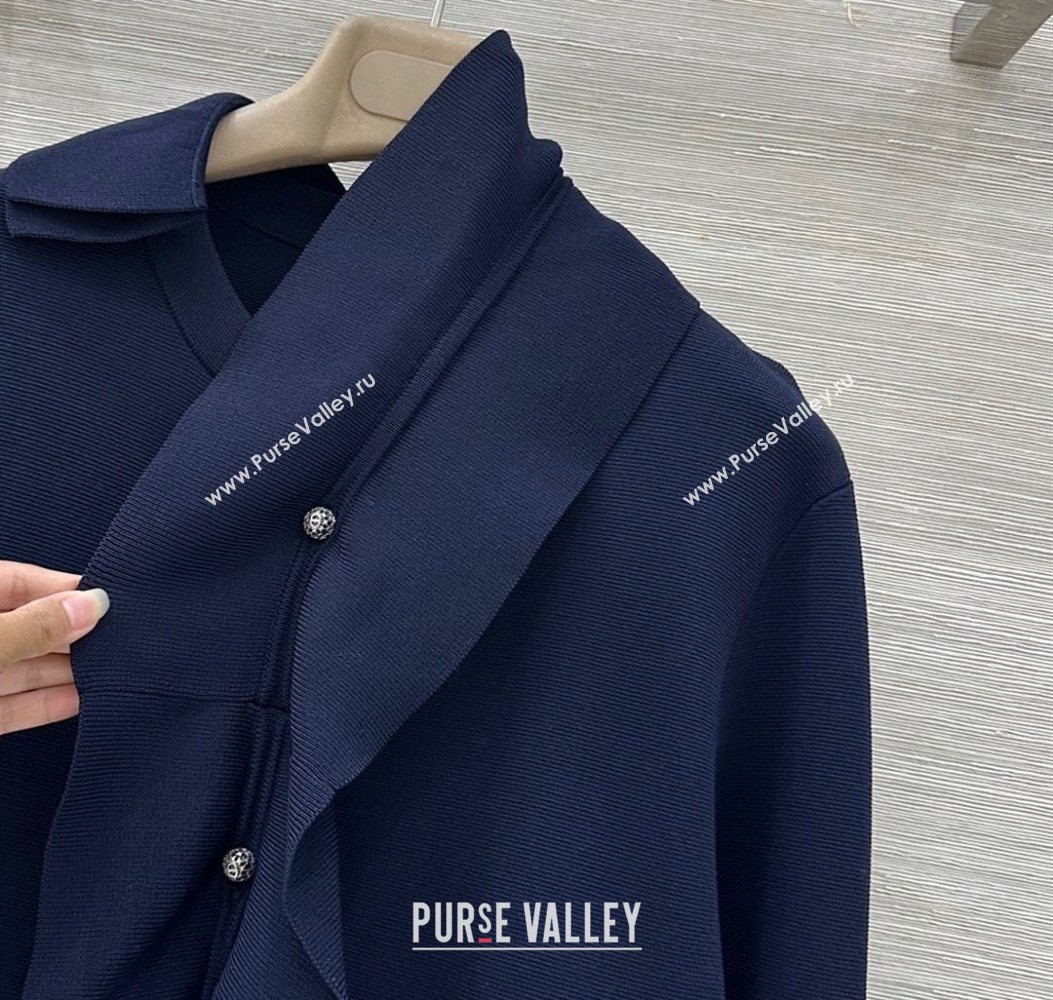 Dior Ruffled Cardigan Royal Blue 2025 DR110679 (QI-251106079)