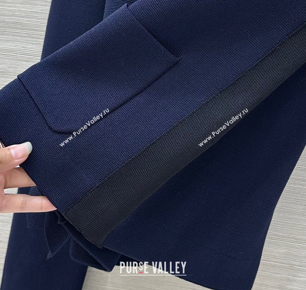 Dior Ruffled Cardigan Royal Blue 2025 DR110679 (QI-251106079)