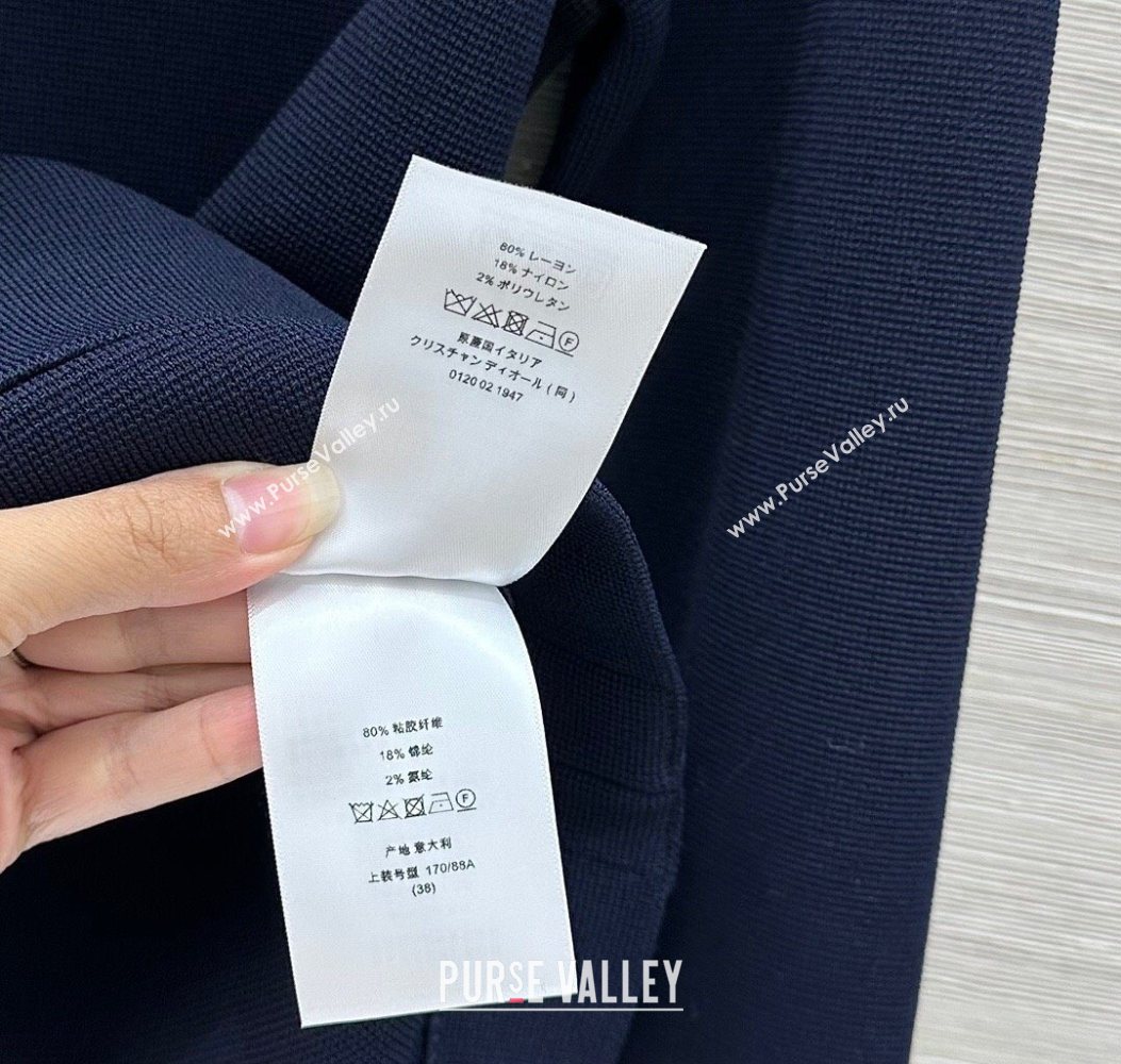 Dior Ruffled Cardigan Royal Blue 2025 DR110679 (QI-251106079)