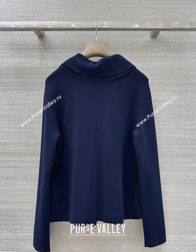 Dior Ruffled Cardigan Royal Blue 2025 DR110679 (QI-251106079)
