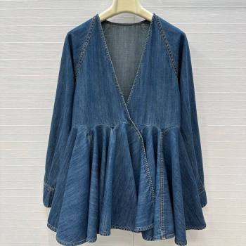 Alaia Denim Dress Blue 2025 AL110602 (QI-251106081)