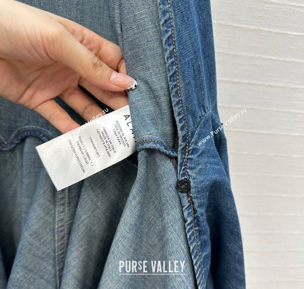 Alaia Denim Dress Blue 2025 AL110602 (QI-251106081)
