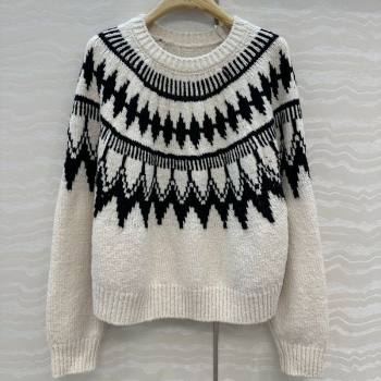 Dior Fair Isle Snow Sweaters White 2025 (QI-251106082)