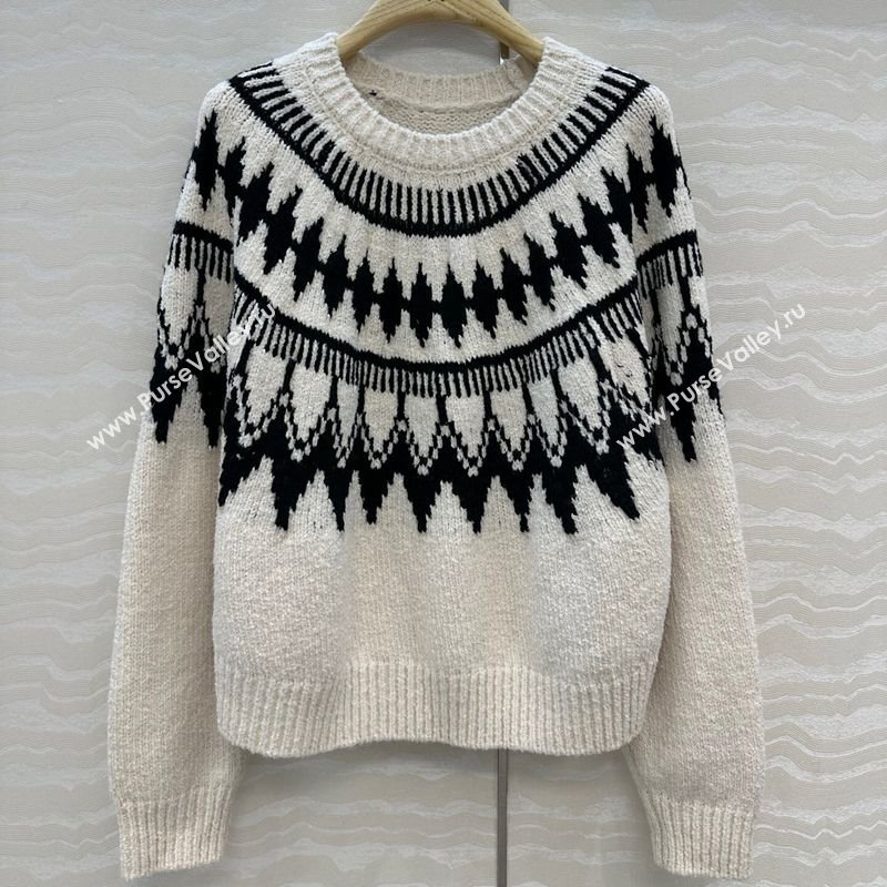 Dior Fair Isle Snow Sweaters White 2025 (QI-251106082)
