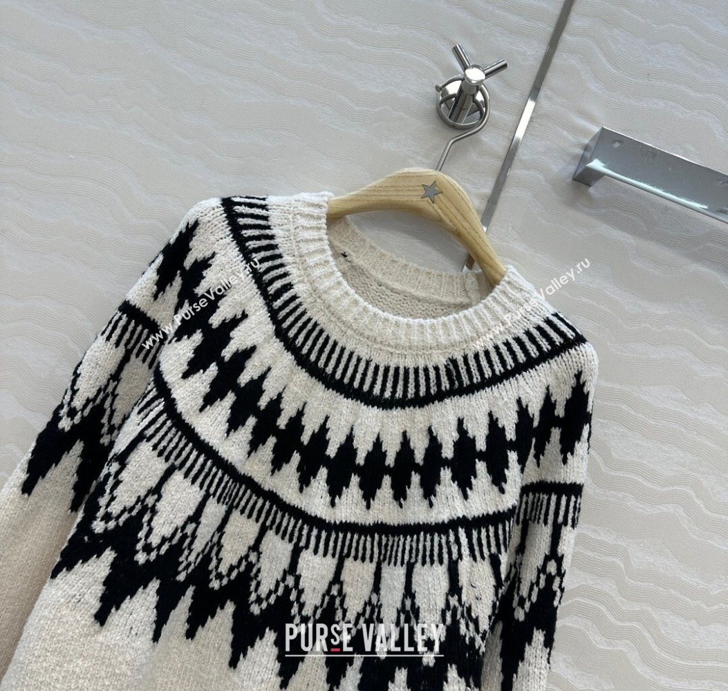 Dior Fair Isle Snow Sweaters White 2025 (QI-251106082)
