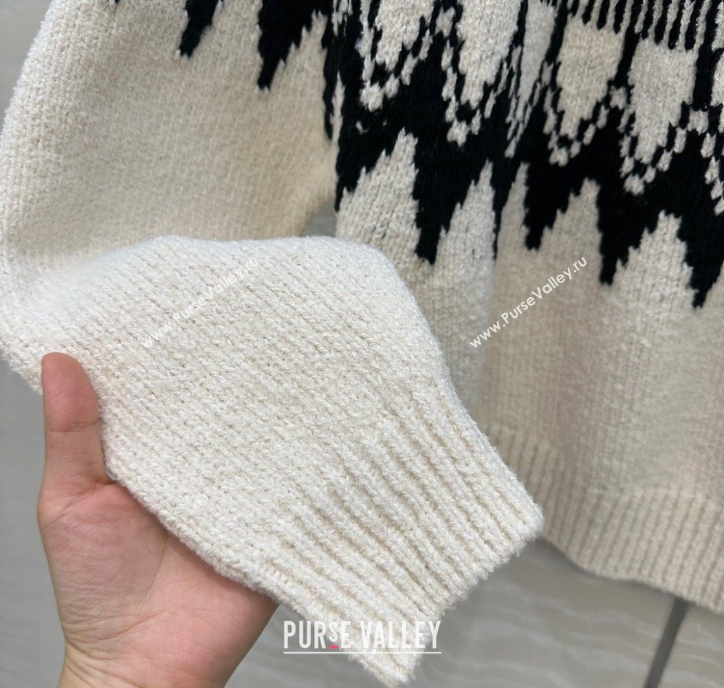 Dior Fair Isle Snow Sweaters White 2025 (QI-251106082)