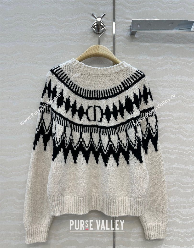 Dior Fair Isle Snow Sweaters White 2025 (QI-251106082)