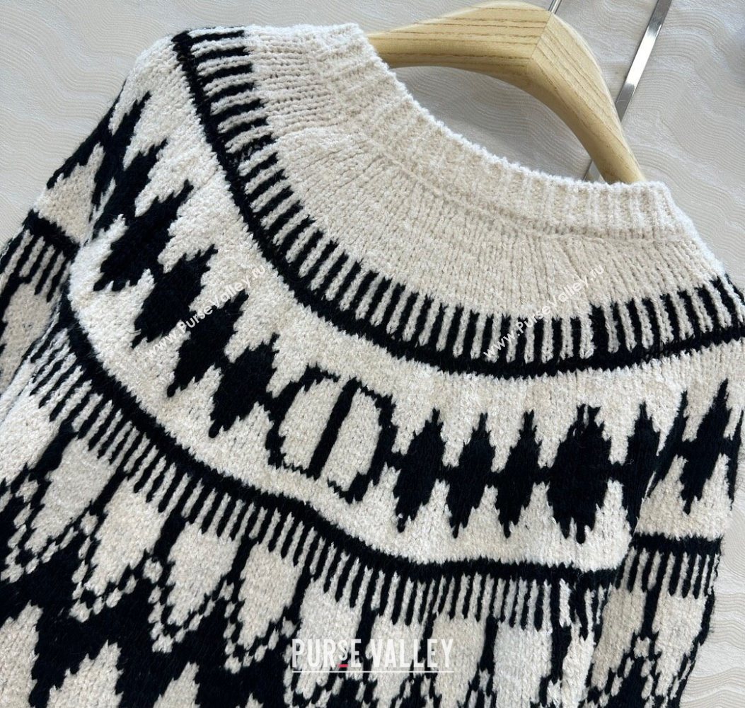 Dior Fair Isle Snow Sweaters White 2025 (QI-251106082)