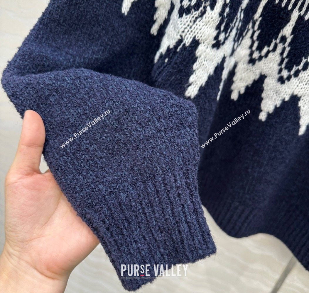 Dior Fair Isle Snow Sweaters Blue 2025 (QI-251106083)