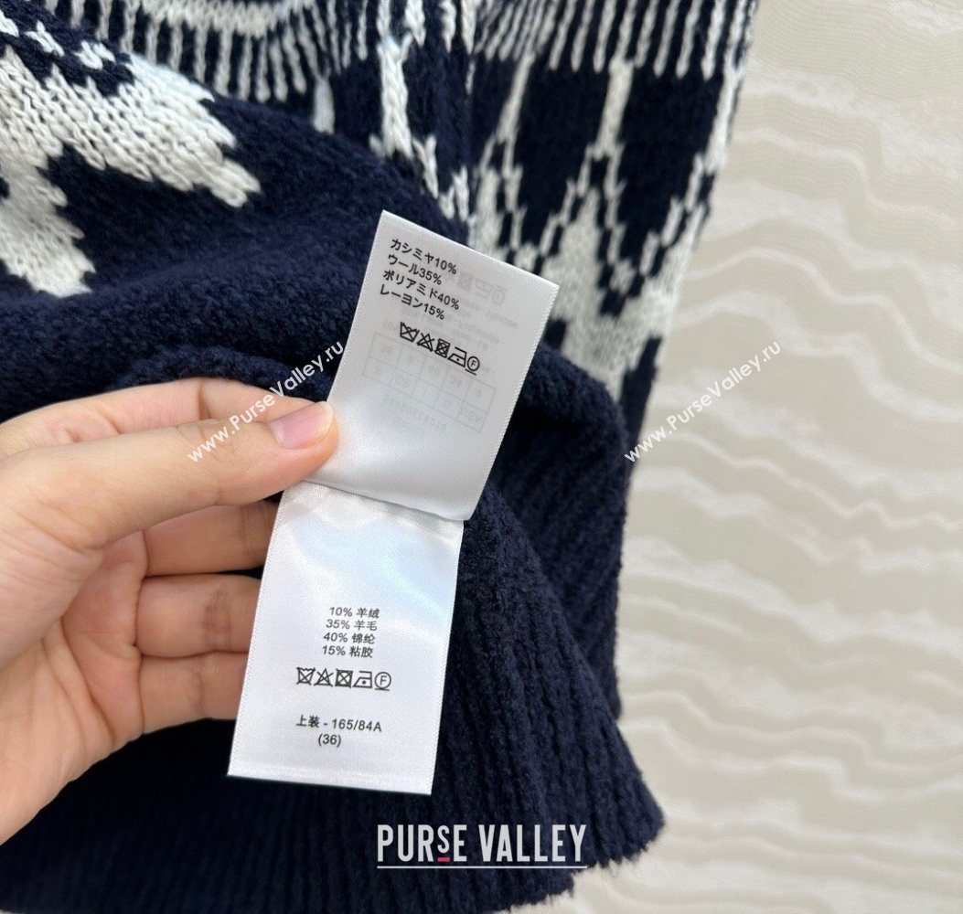 Dior Fair Isle Snow Sweaters Blue 2025 (QI-251106083)