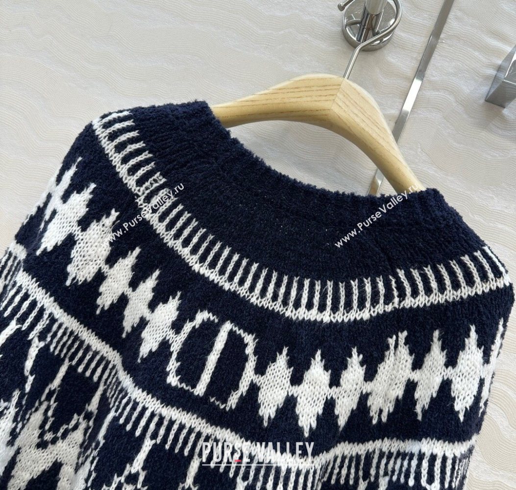 Dior Fair Isle Snow Sweaters Blue 2025 (QI-251106083)
