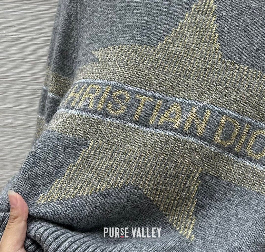 Dior Wool Cashmere Top with Star Grey 2025 DR110684 (QI-251106084)