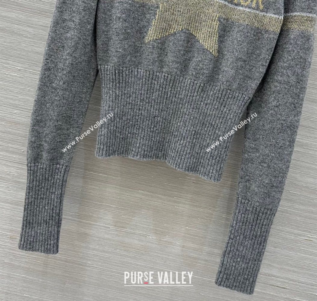 Dior Wool Cashmere Top with Star Grey 2025 DR110684 (QI-251106084)
