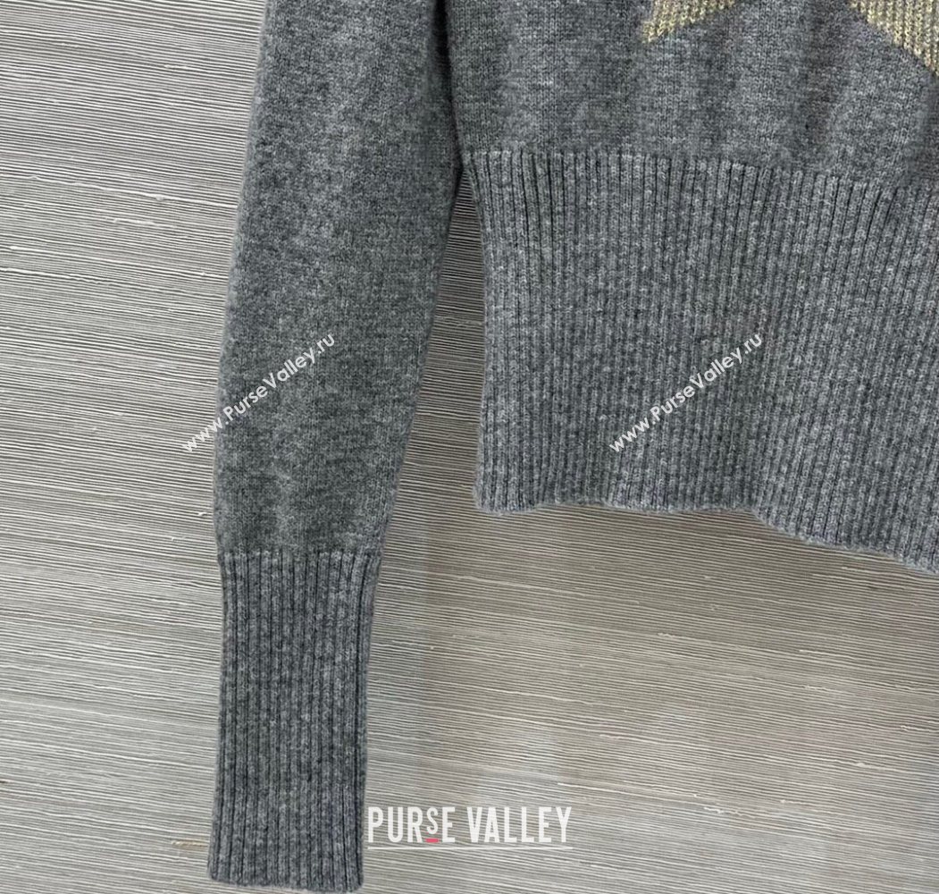 Dior Wool Cashmere Top with Star Grey 2025 DR110684 (QI-251106084)