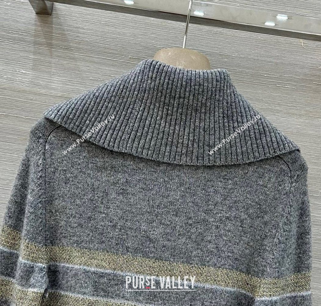 Dior Wool Cashmere Top with Star Grey 2025 DR110684 (QI-251106084)