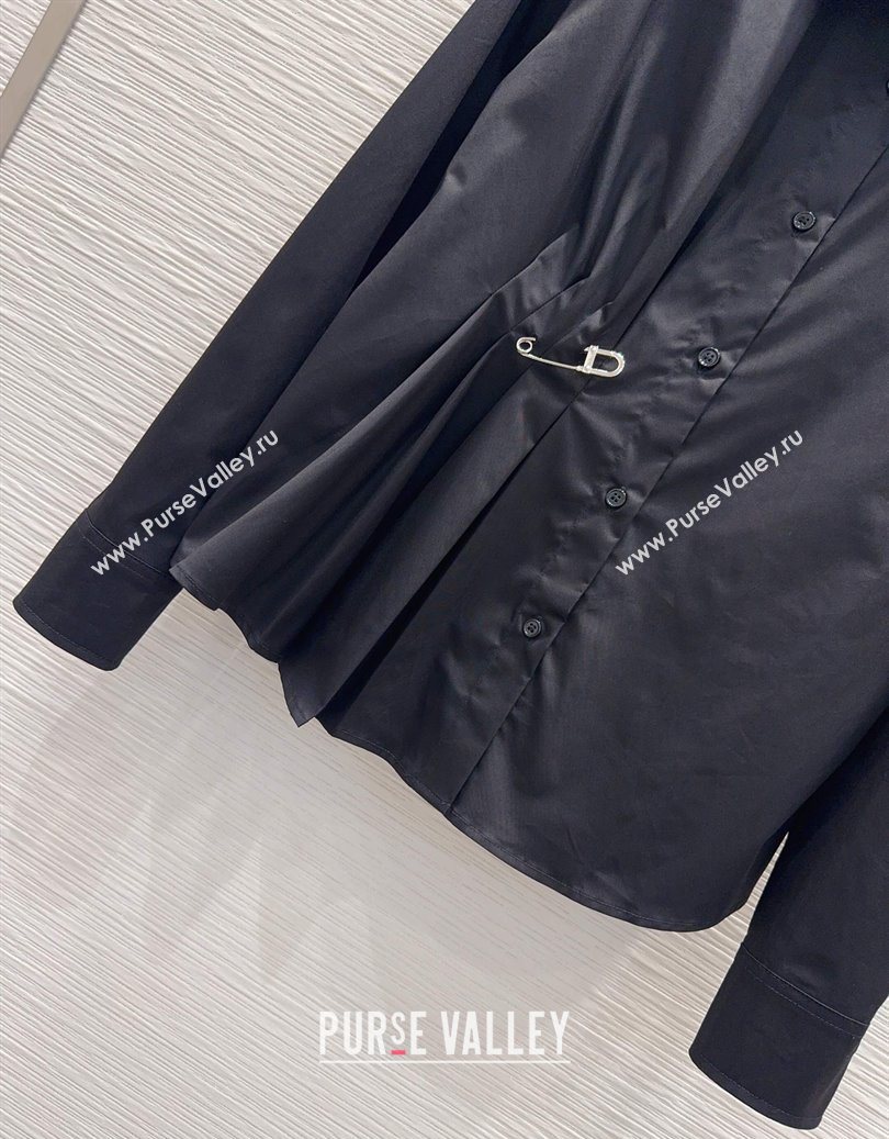 Prada Cotton Shirt Black 2025 DR110655 (QI-251106055)