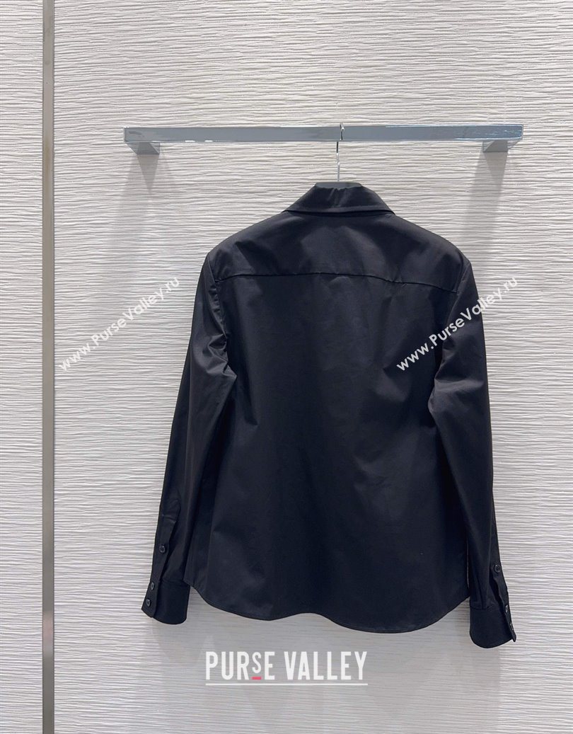 Prada Cotton Shirt Black 2025 DR110655 (QI-251106055)