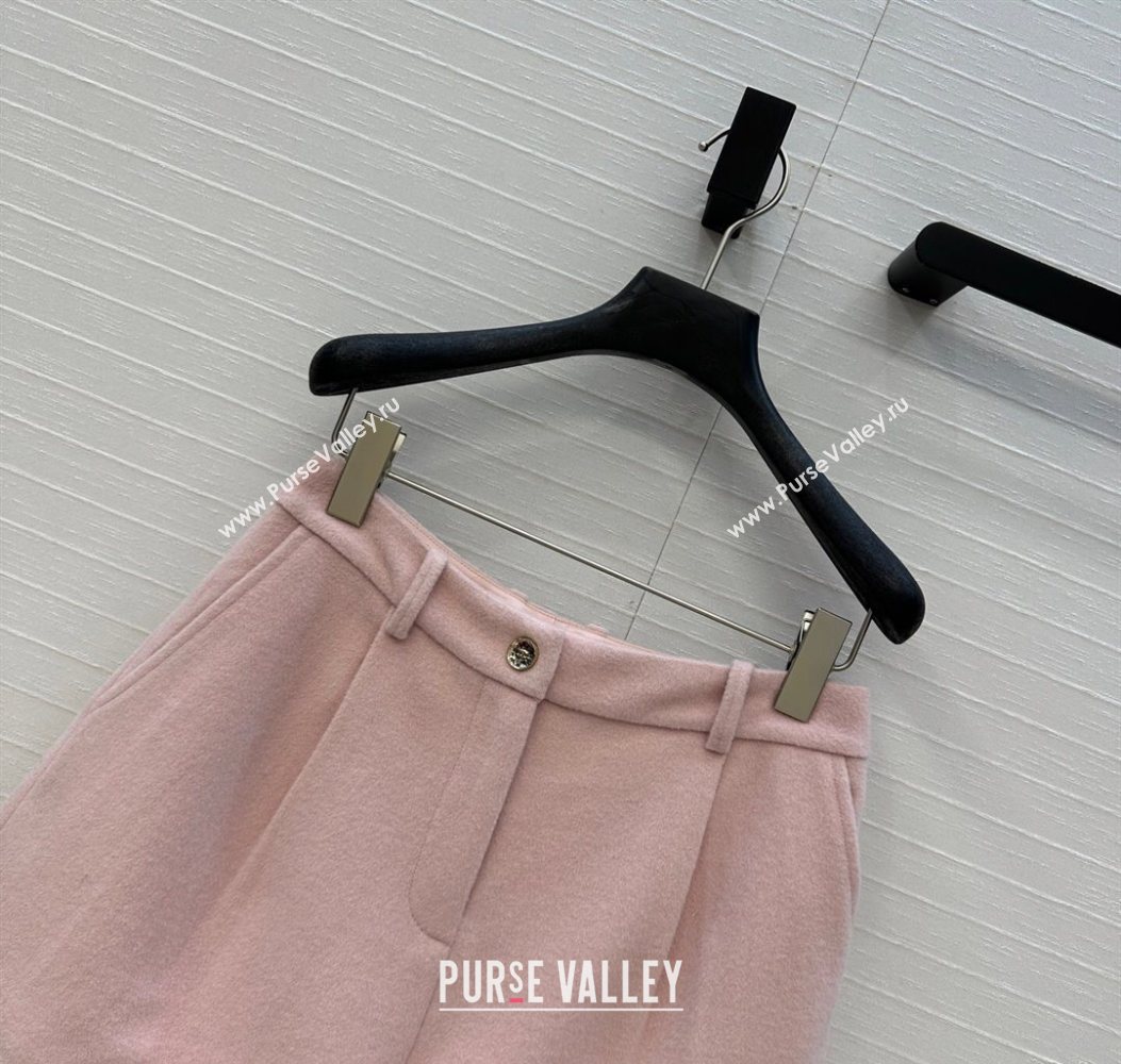 Chanel Wool Shorts with Heart Light Pink 2025 CH110686 (QI-251106087)