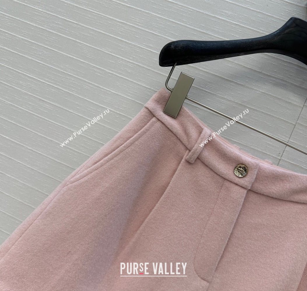 Chanel Wool Shorts with Heart Light Pink 2025 CH110686 (QI-251106087)