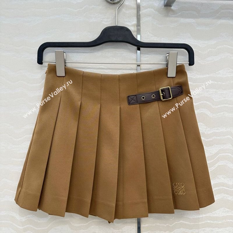 Loewe Mini Skirt Brown 2025 LW110667 (QI-251106067)