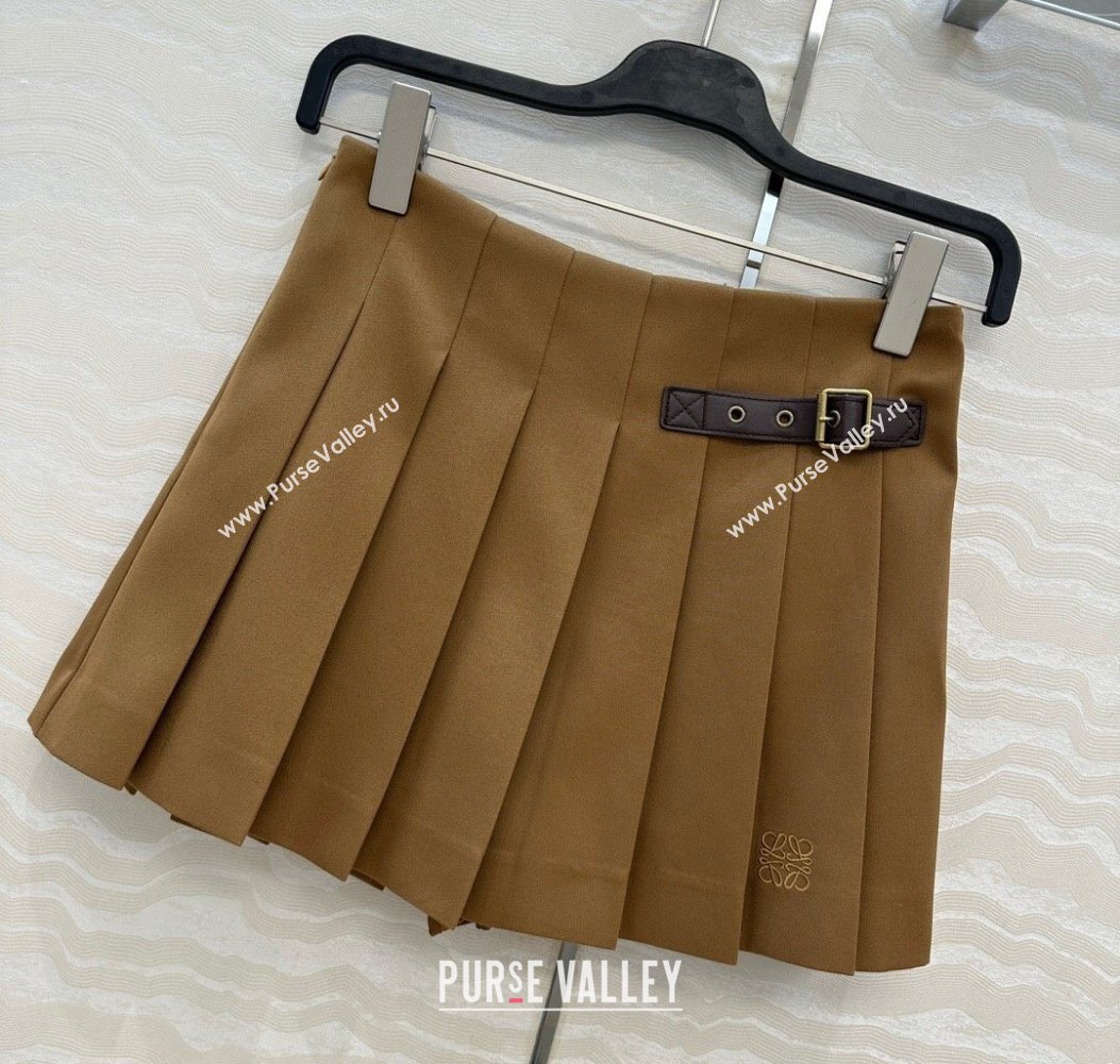 Loewe Mini Skirt Brown 2025 LW110667 (QI-251106067)