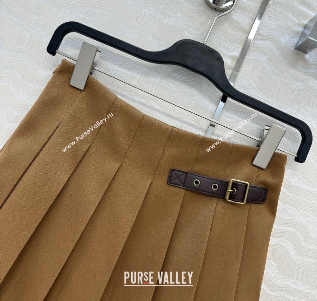 Loewe Mini Skirt Brown 2025 LW110667 (QI-251106067)