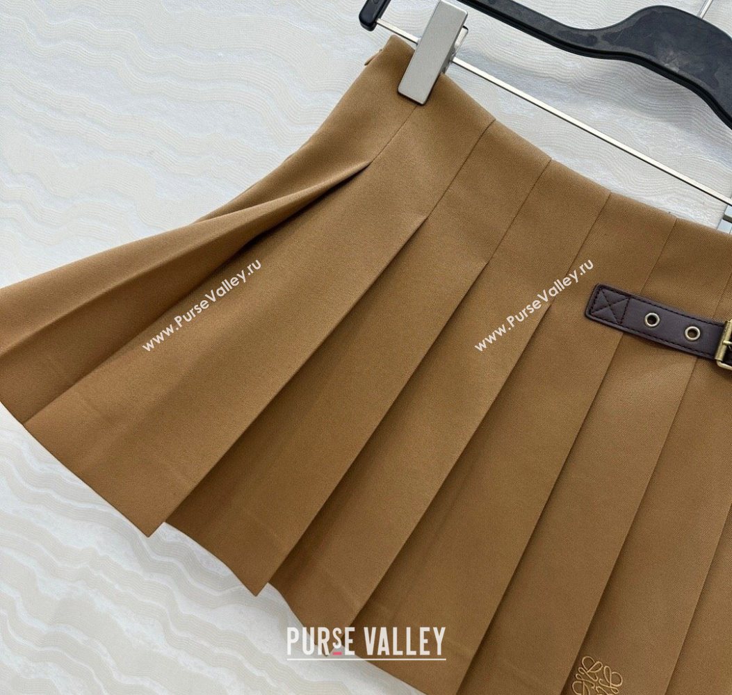 Loewe Mini Skirt Brown 2025 LW110667 (QI-251106067)