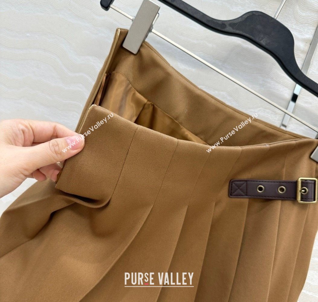 Loewe Mini Skirt Brown 2025 LW110667 (QI-251106067)