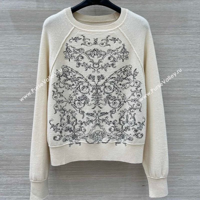 Dior Wool Cashmere Sweater White 2025 DR110653 (QI-251106053)
