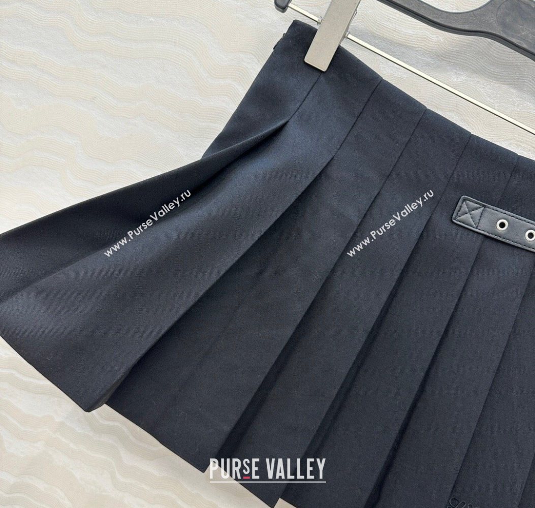 Loewe Mini Skirt Black 2025 LW110667 (QI-251106068)
