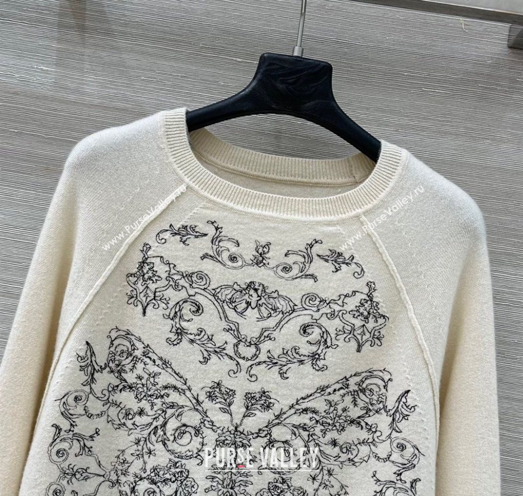 Dior Wool Cashmere Sweater White 2025 DR110653 (QI-251106053)