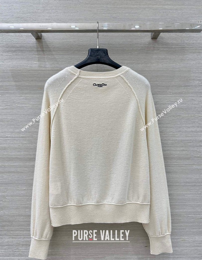 Dior Wool Cashmere Sweater White 2025 DR110653 (QI-251106053)