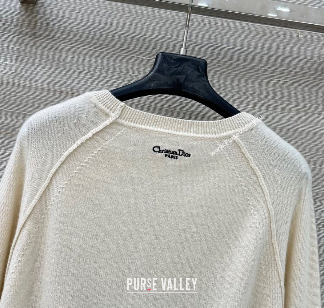 Dior Wool Cashmere Sweater White 2025 DR110653 (QI-251106053)