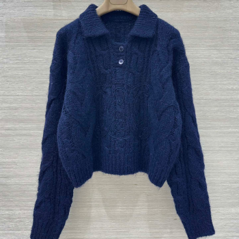 Celine Mohair Sweater Blue 2025 CE110633 (QI-251106035)