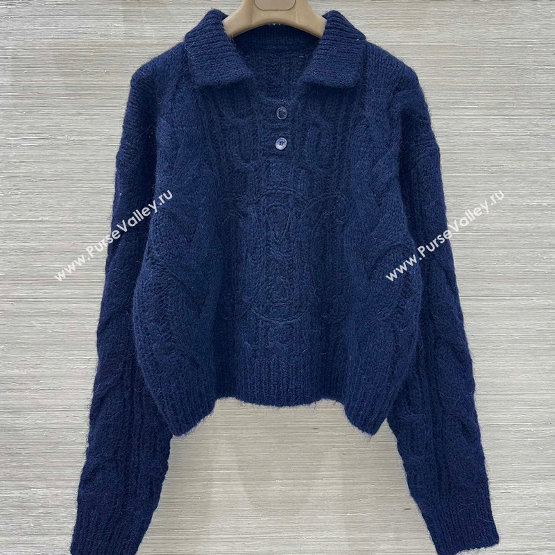 Celine Mohair Sweater Blue 2025 CE110633 (QI-251106035)