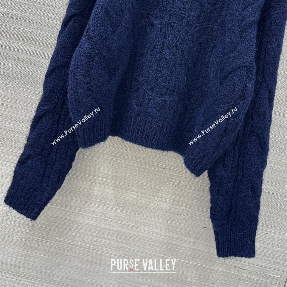 Celine Mohair Sweater Blue 2025 CE110633 (QI-251106035)