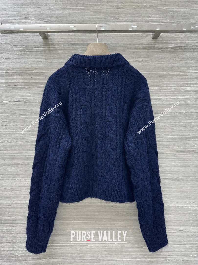 Celine Mohair Sweater Blue 2025 CE110633 (QI-251106035)