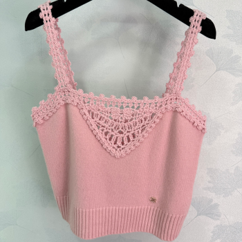Chanel Crochet Vest Pink 2025 CH110643 (QI-251106044)